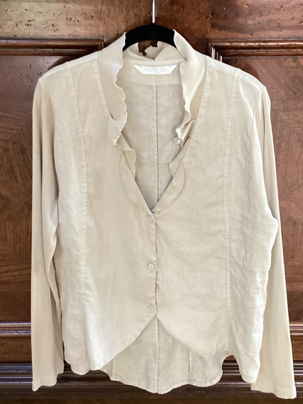 Luna Luz natural linen top/jacket, Size L